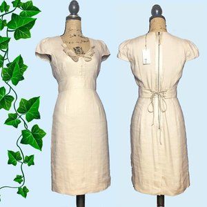 Rebecca Taylor Linen Essential Dress in Shell, 6 R